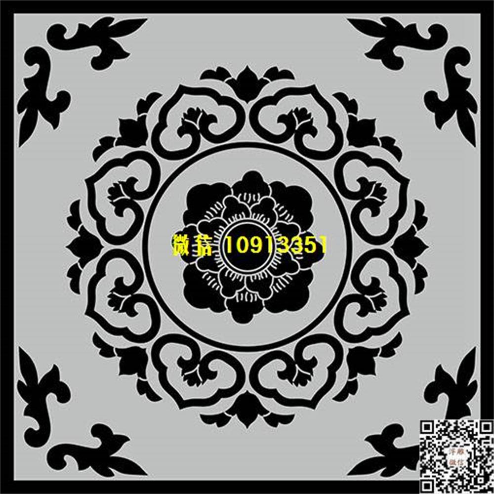 精雕图197方形杨花197精雕图线雕图线条图单线铣底图_电脑雕刻plt文泰矢量图精雕图浮雕图